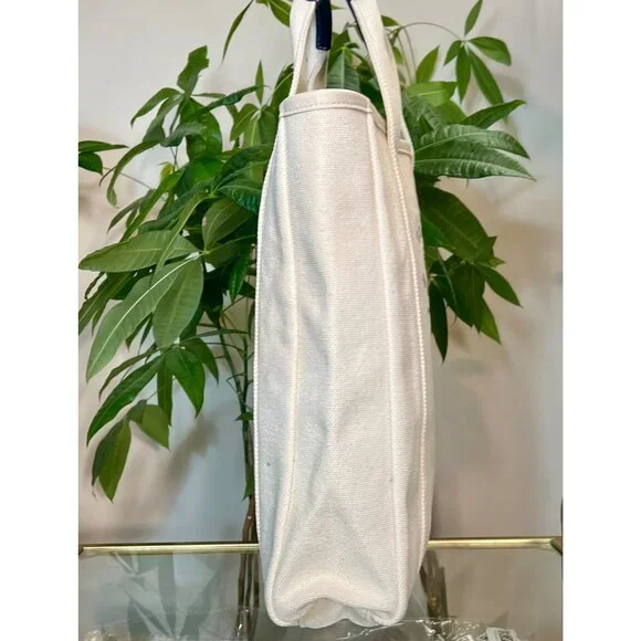 NEW WITH TAGS AUTHENTIC TORY BURCH CANVAS TOTE BAG - Picture 4 of 10